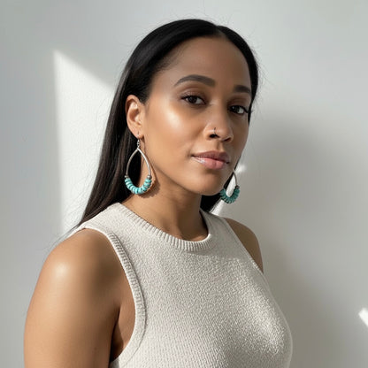 Simple Turquoise Drop Earring