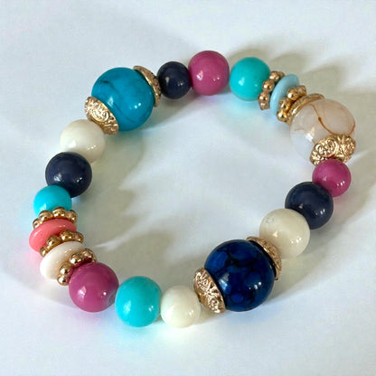 Crystal Beads 4 Piece Bracelet Set