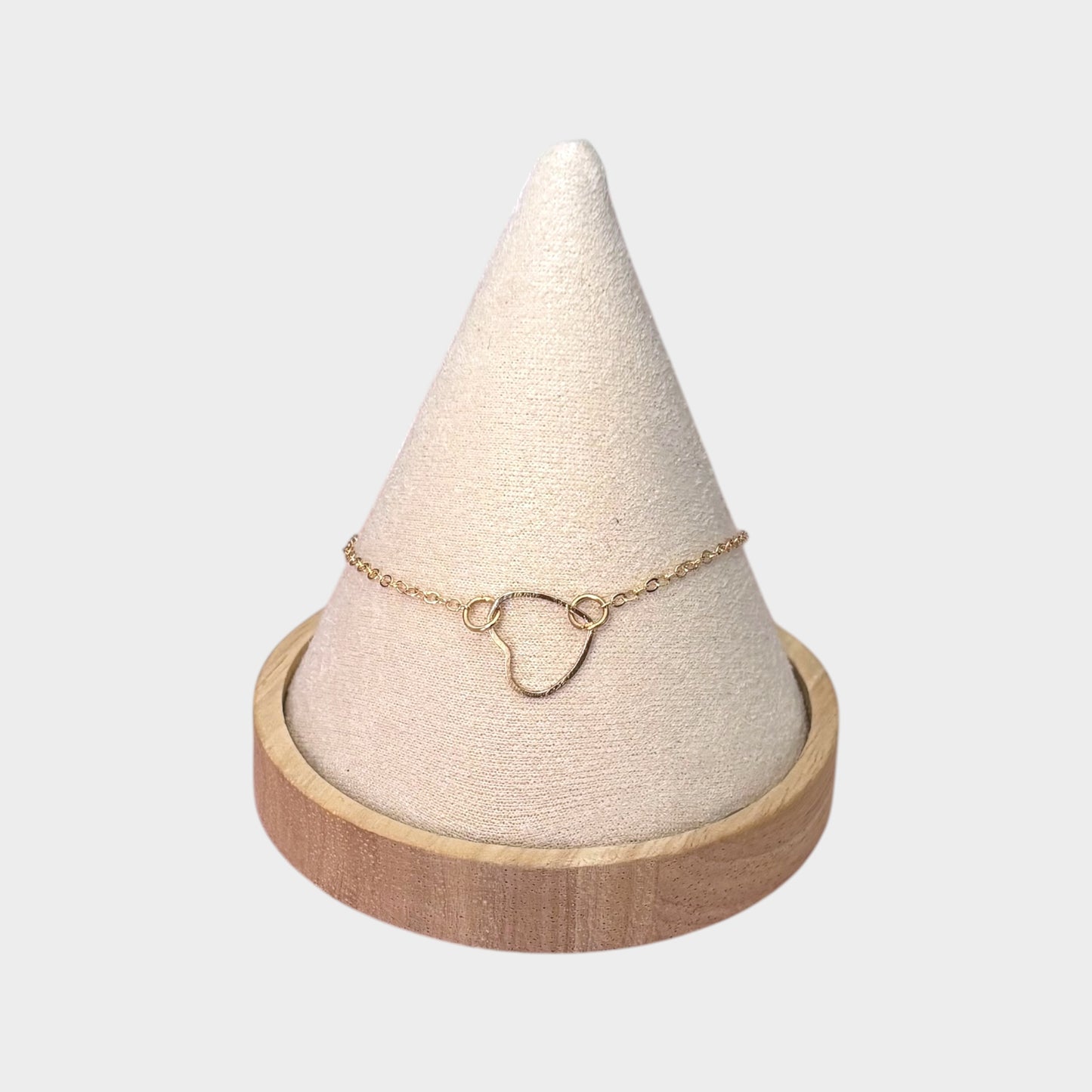 Minimal Heart Gold Anklet