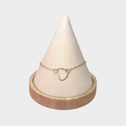 Minimal Heart Gold Anklet