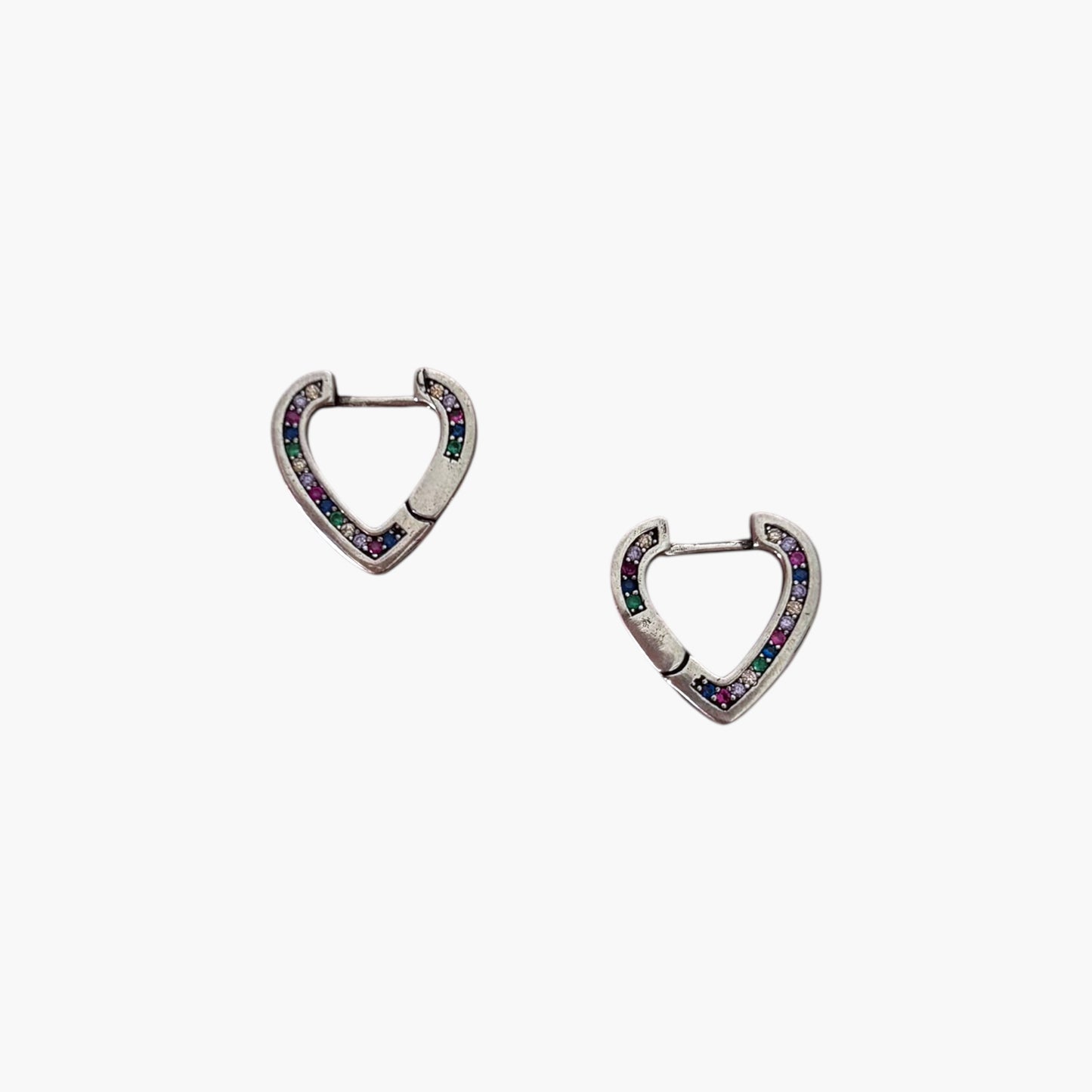 Colorful Heart Hoop Lightweight Earring