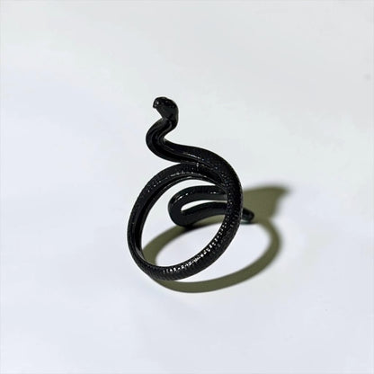 Black Snake Adjustable Ring
