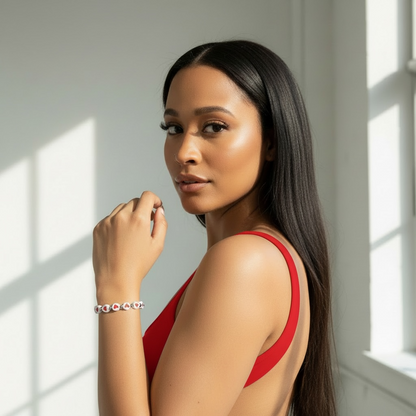 Red Hearts Stretchy Bracelet