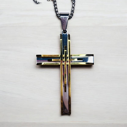 Men Stainless Steel Cross Pendant