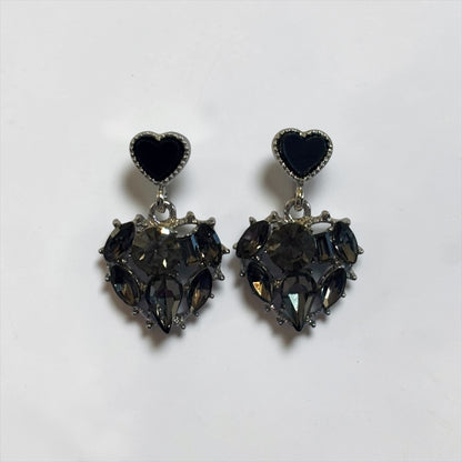Pendientes de corazón de cristal