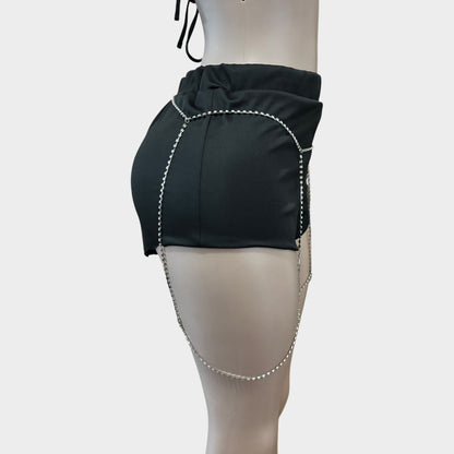 Crystal Silver Thigh Leg Body Chain