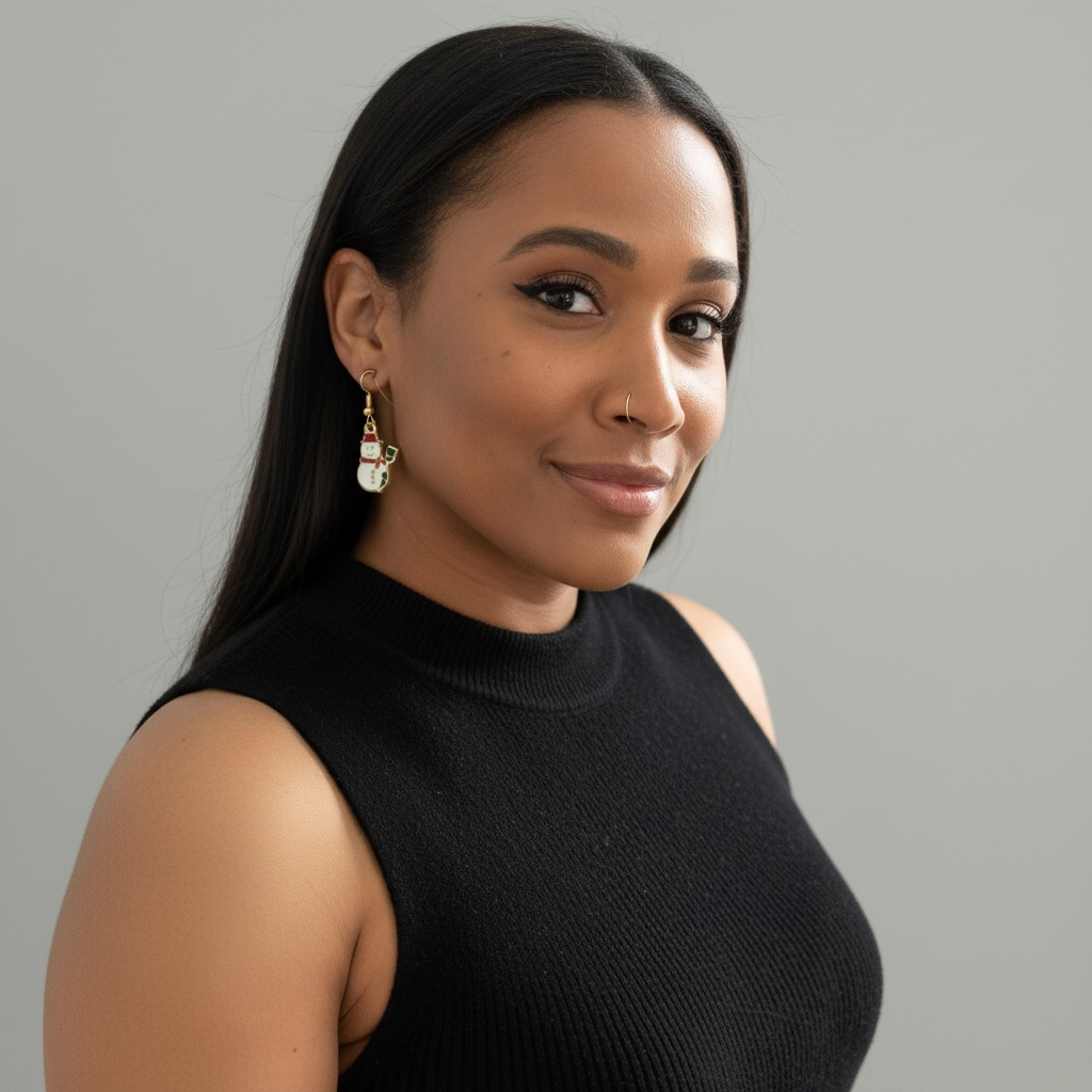 Small Snowman Drop Earring