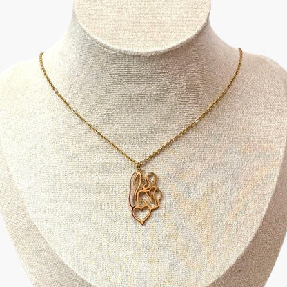 Mother Holding Baby Pendant Necklace