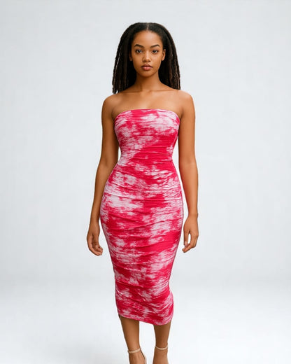 Women Long Pink Maxi Dress