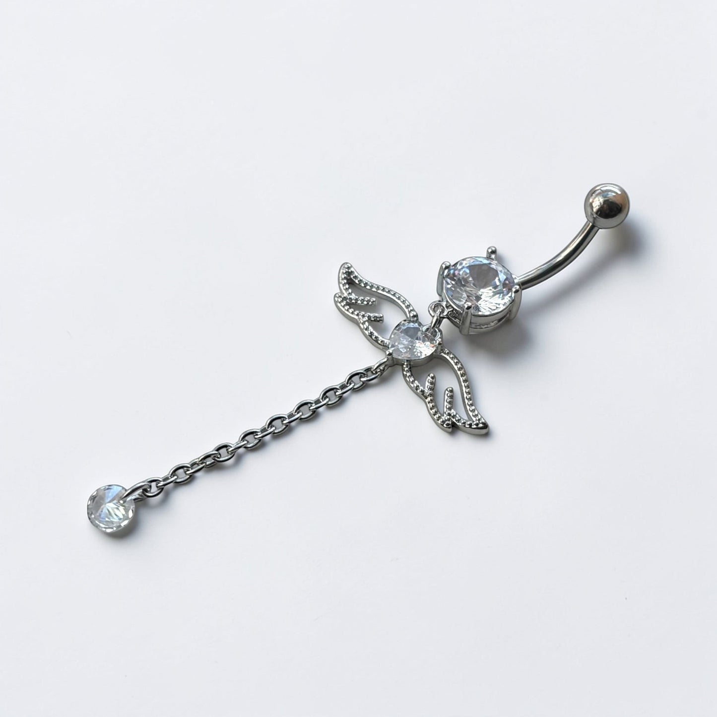 Angel Wings Dangle Belly Button Ring