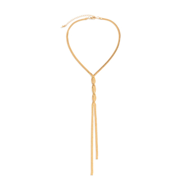 Flat Snake Long Chain Necklace