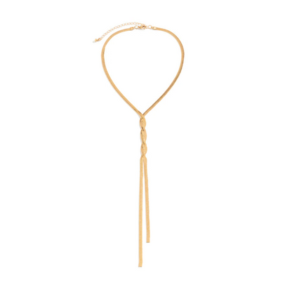Flat Snake Long Chain Necklace