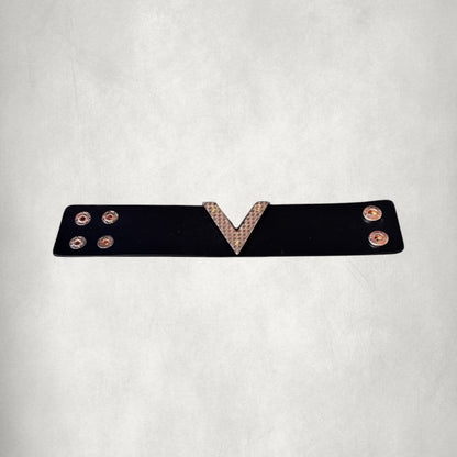 V Shape Wide Charm Cuff Wrap Bracelet