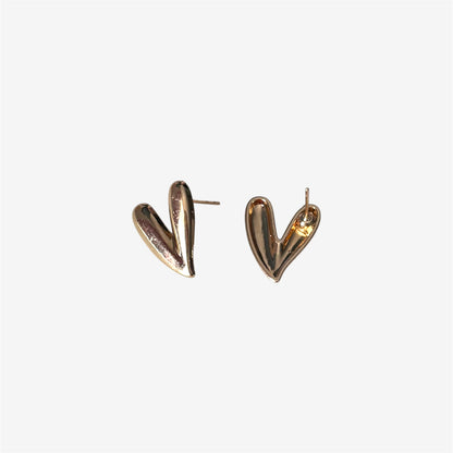 Gold Heart Shape Small Stud Earring