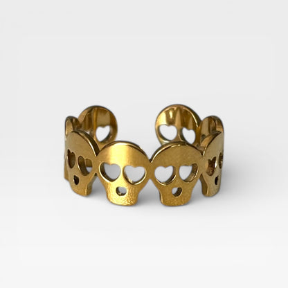 Waterproof Adjustable Skull Ring