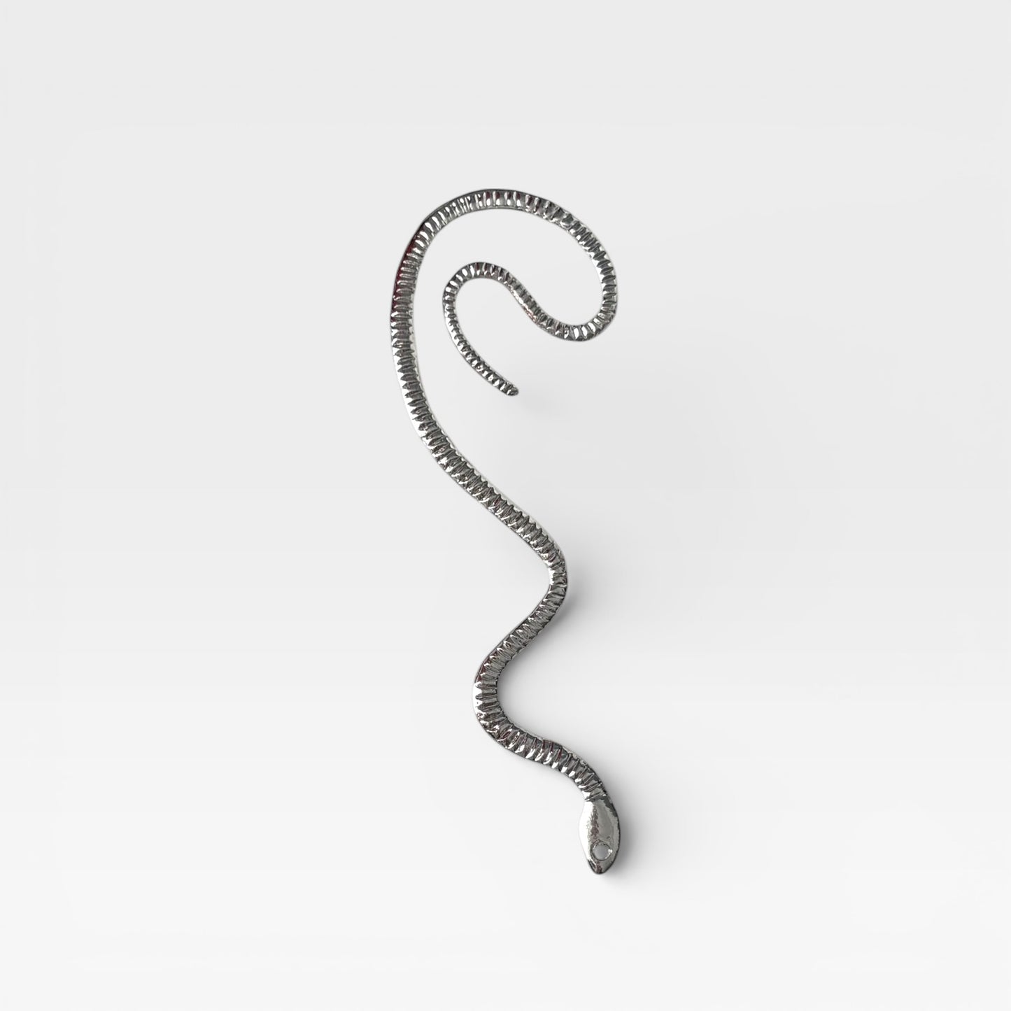 Snake Metal Silver 1 Piece Ear Clip