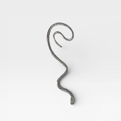 Snake Metal Silver 1 Piece Ear Clip