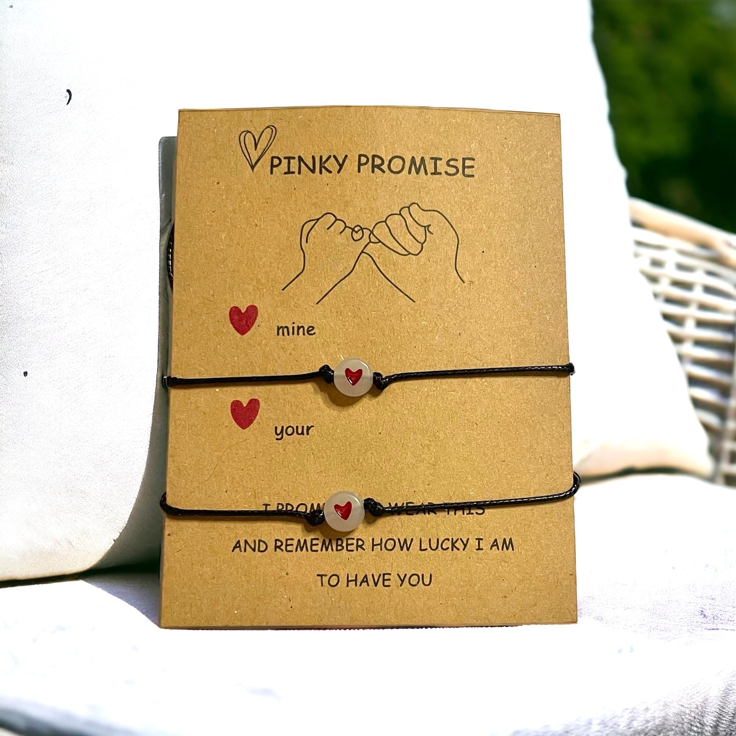 Pulseras de pareja Promise que brillan en la oscuridad
