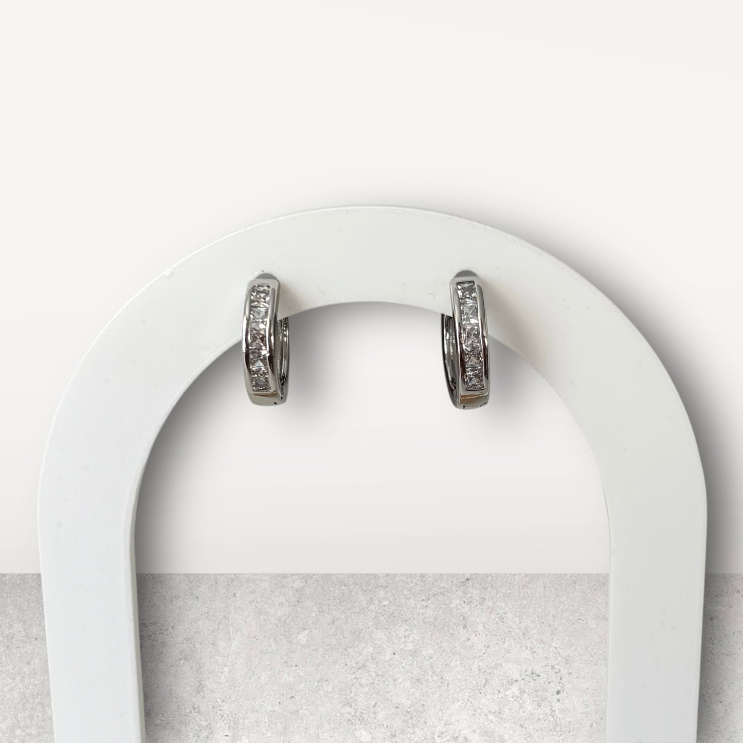 Small Zircon Hoop Earrings