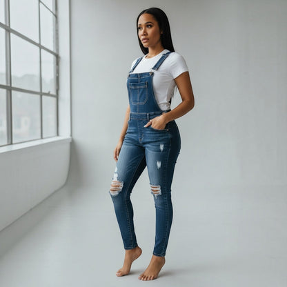 Adjustable Shoulder Straps Denim Overall