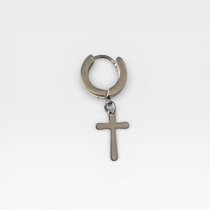 Silver Titanium Steel Dangle 1 Piece Earring