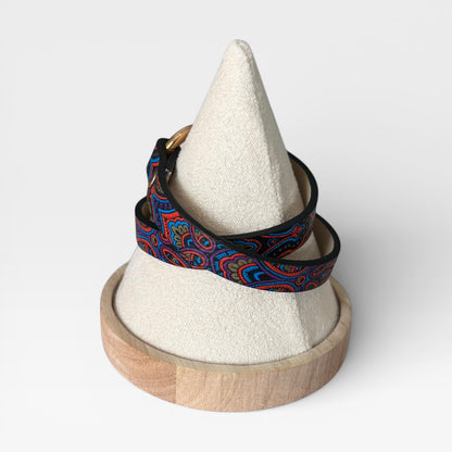Pulsera de cuero multicolor para mujer