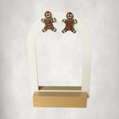 Gingerbread Man Stud Earring