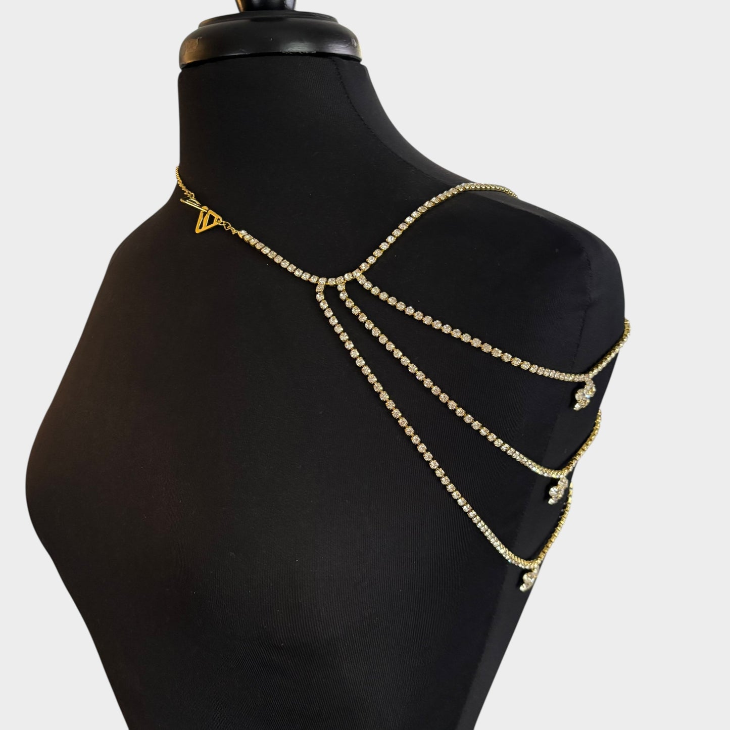 Layered Flower Shoulder Gold Chain