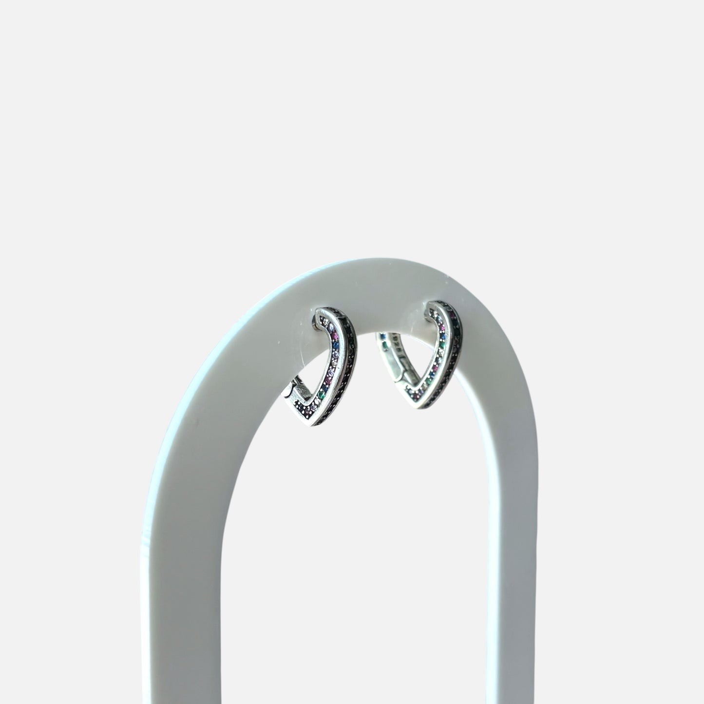 Colorful Heart Hoop Lightweight Earring