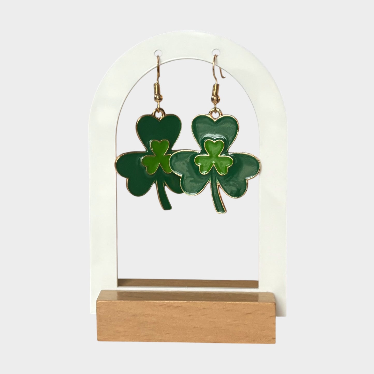 Lucky Clover Shamrock Dangle Earrings