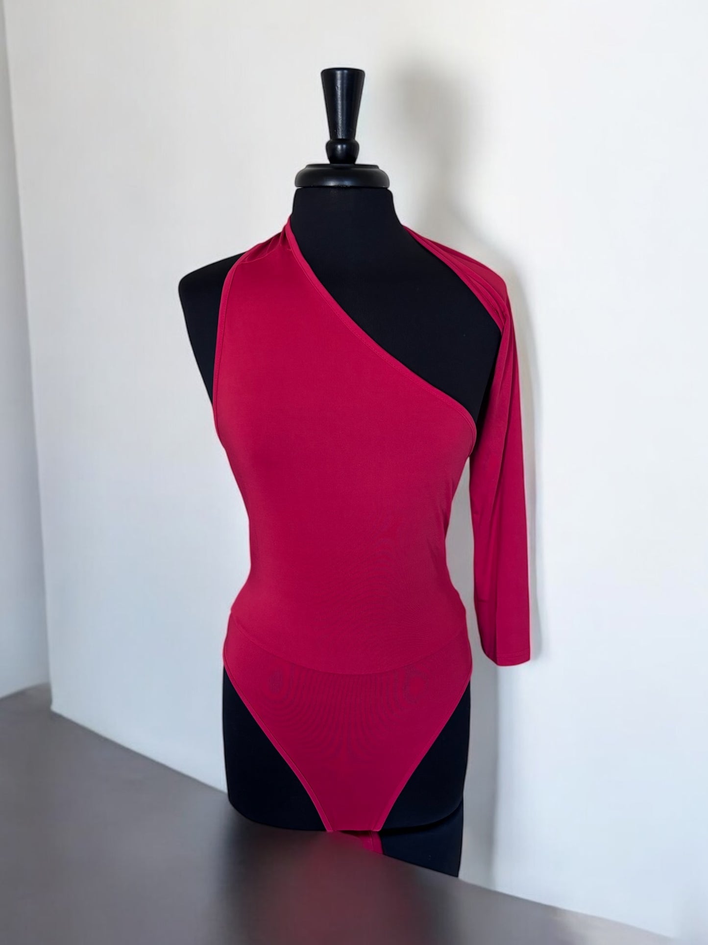 One Shoulder Women Irregular Bodysuit