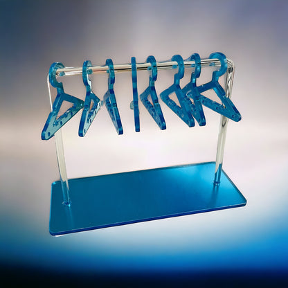 8 Pcs Blue Hanger Shaped Earrings Display