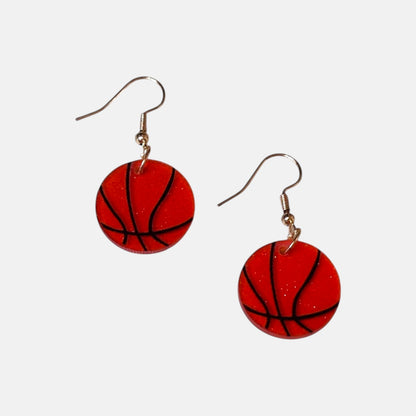 Small Basketball Arylic Drop Earrings