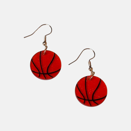 Small Basketball Arylic Drop Earrings