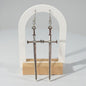 Punk Sword Hook Silver Earrings