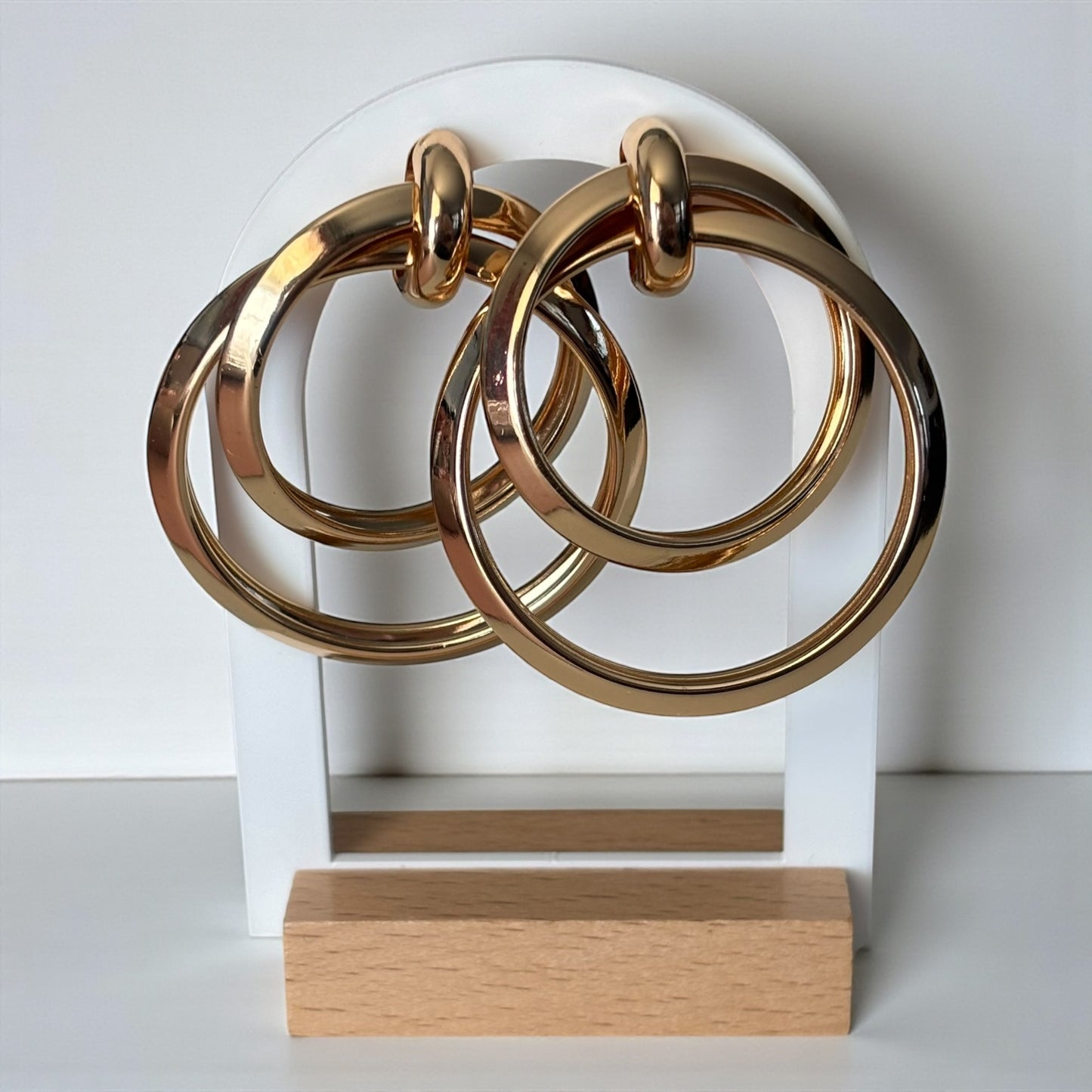 Double Big Gold Earring