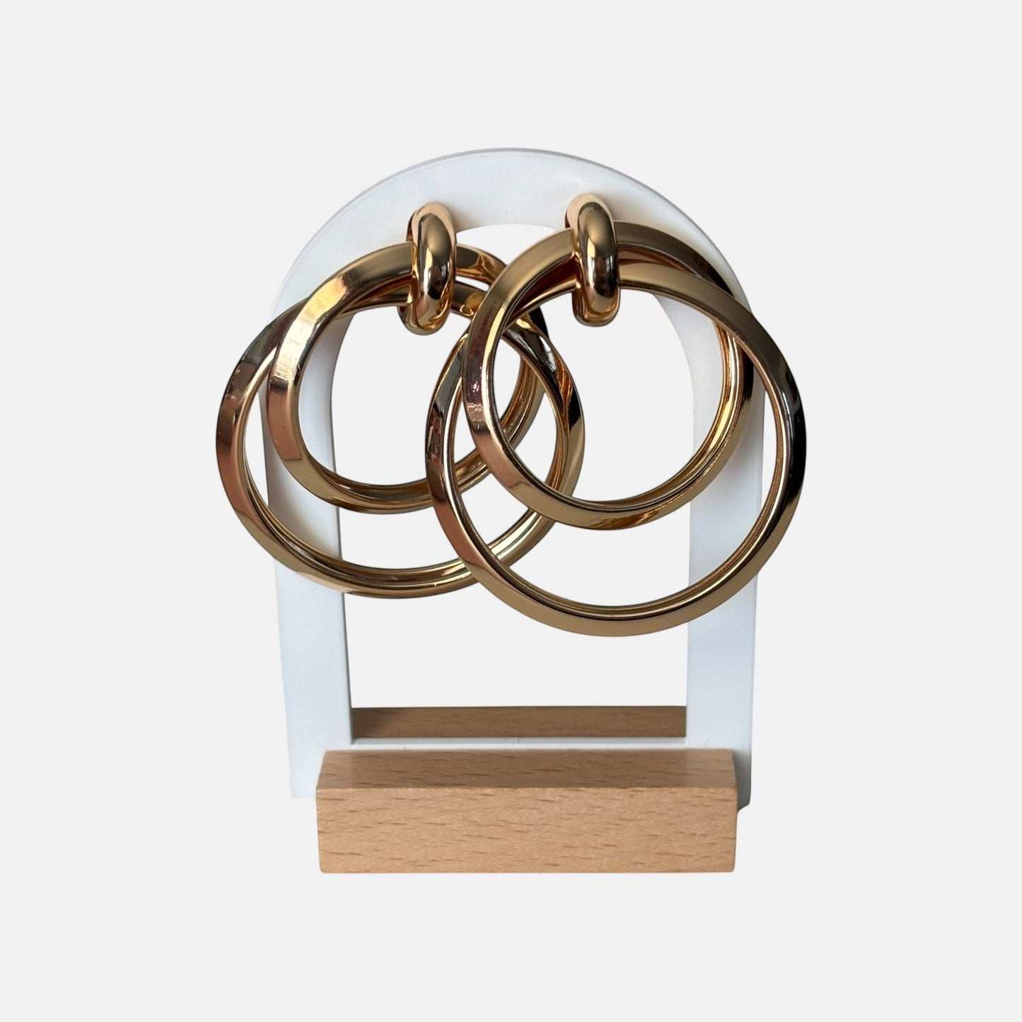 Double Big Gold Earring