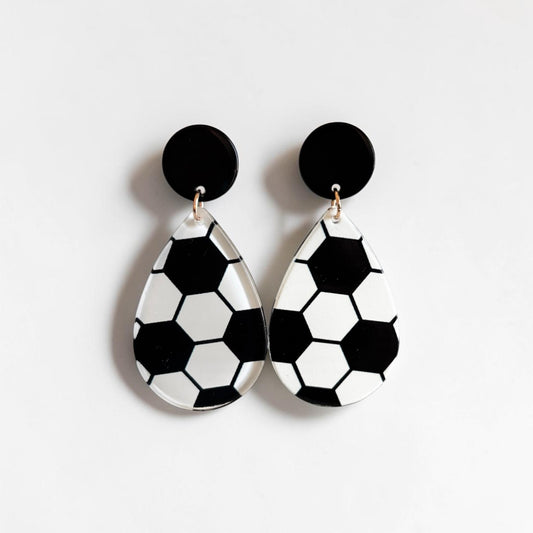 Soccer Ball Drop Earrings
