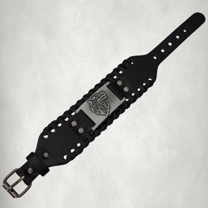 Men Leather Black Bracelet