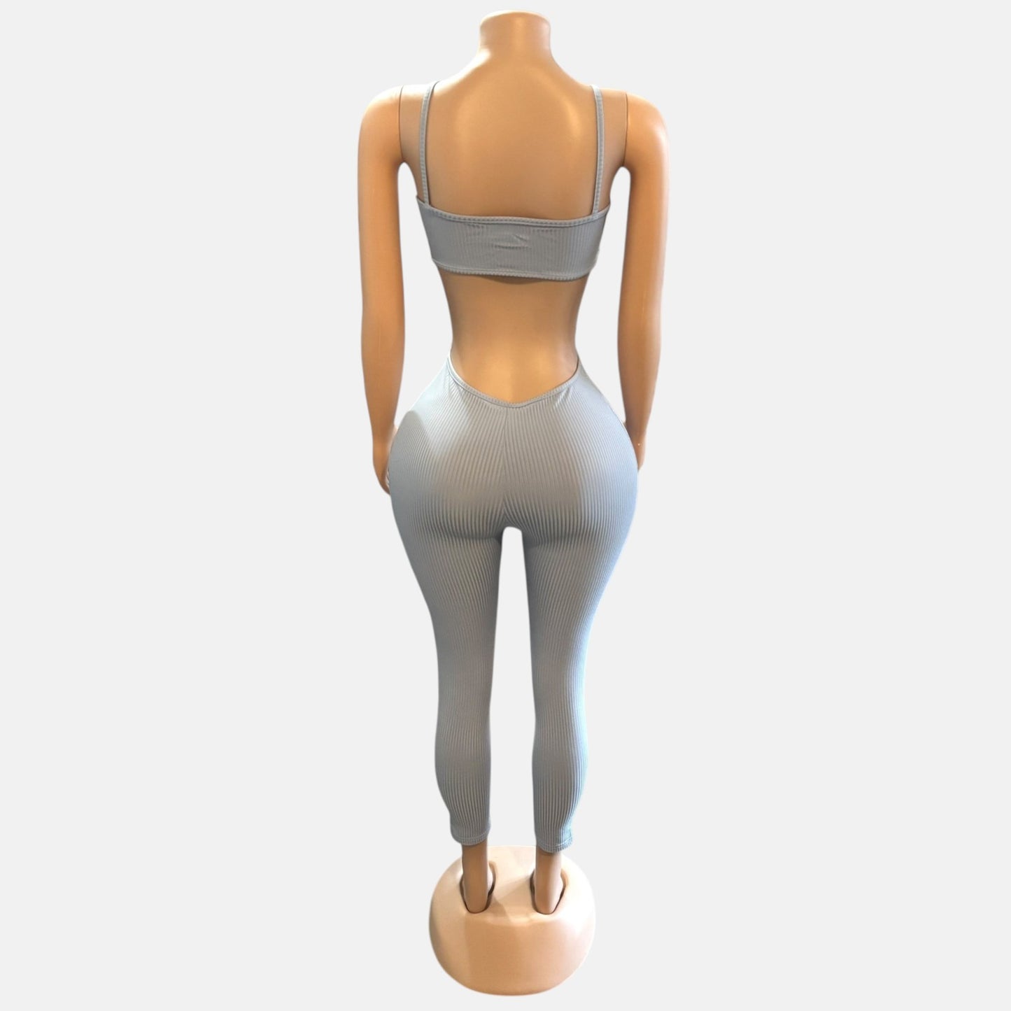 Mono azul claro sin mangas pequeño para mujer