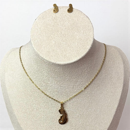 Expecting Mom Earring and Necklace Set