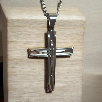 Men Stainless Steel Cross Pendant