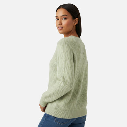 Light Green Cable Knit Sweater