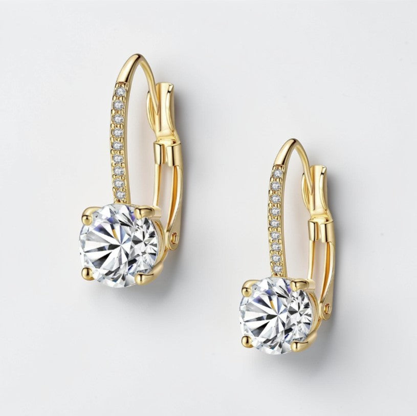 Pendientes colgantes de oro