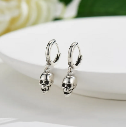 Small Skull Hoop Earring