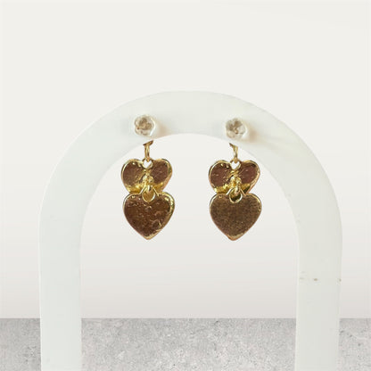 Double Heart Small Earring