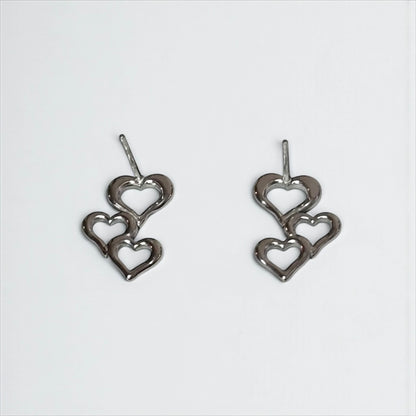 Triple Hearts Small Earrings