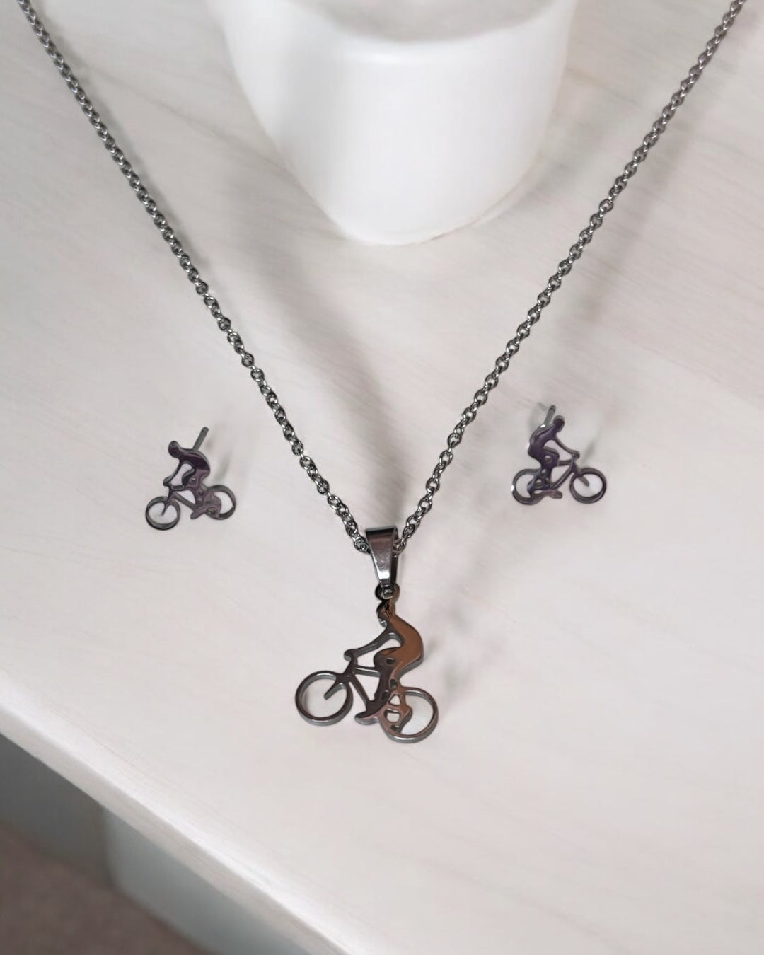 Classic Style Sports Bicycle Jewelry Set