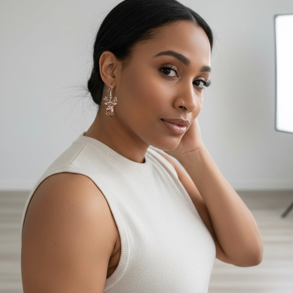 Small Elk Acrylic Earring