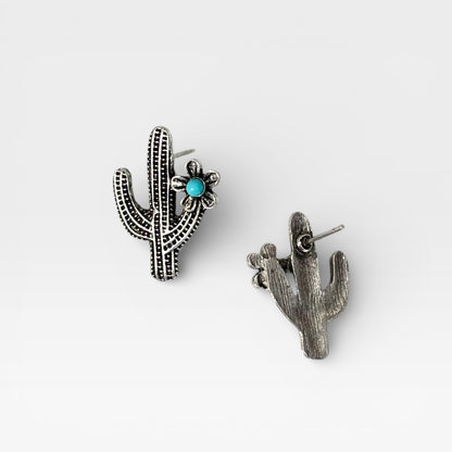 Desert Cactus Turquoise Studs